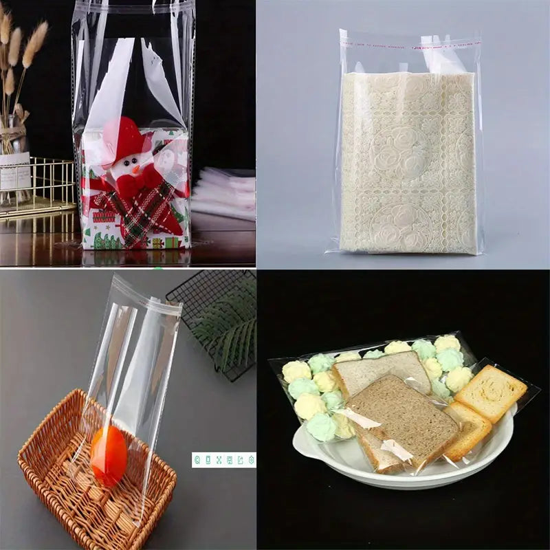 Clear Reusable Poly Bags for Bakery Cookies and Treats