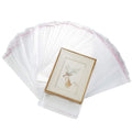 200 Pack 6" x 7" Thick Clear Resealable Cello Self Adhesive Seal Bags Packaging Bakery Cookie Cards Gifts Cellophane Poly Bags